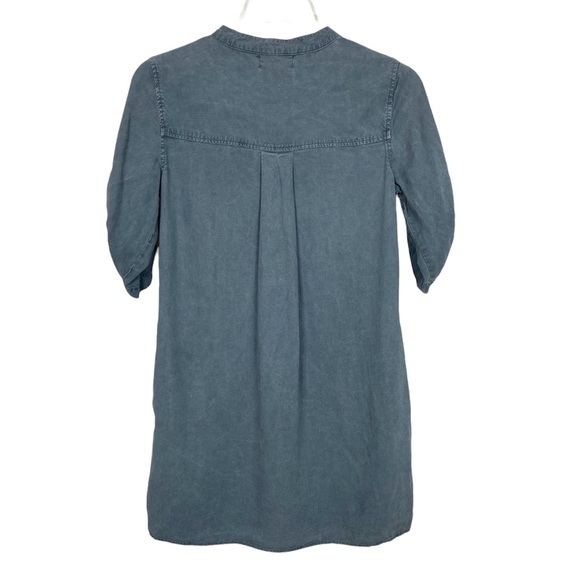 Anthropologie Cloth & Stone Xander Tie Neck Tunic Blue Dress Chambray Size PXS - Picture 3 of 7